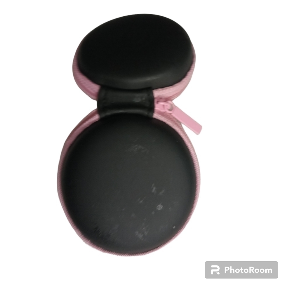 Mini Headphones Zipper Case Barbiecore Pink Trim Y2K - Picture 2 of 5